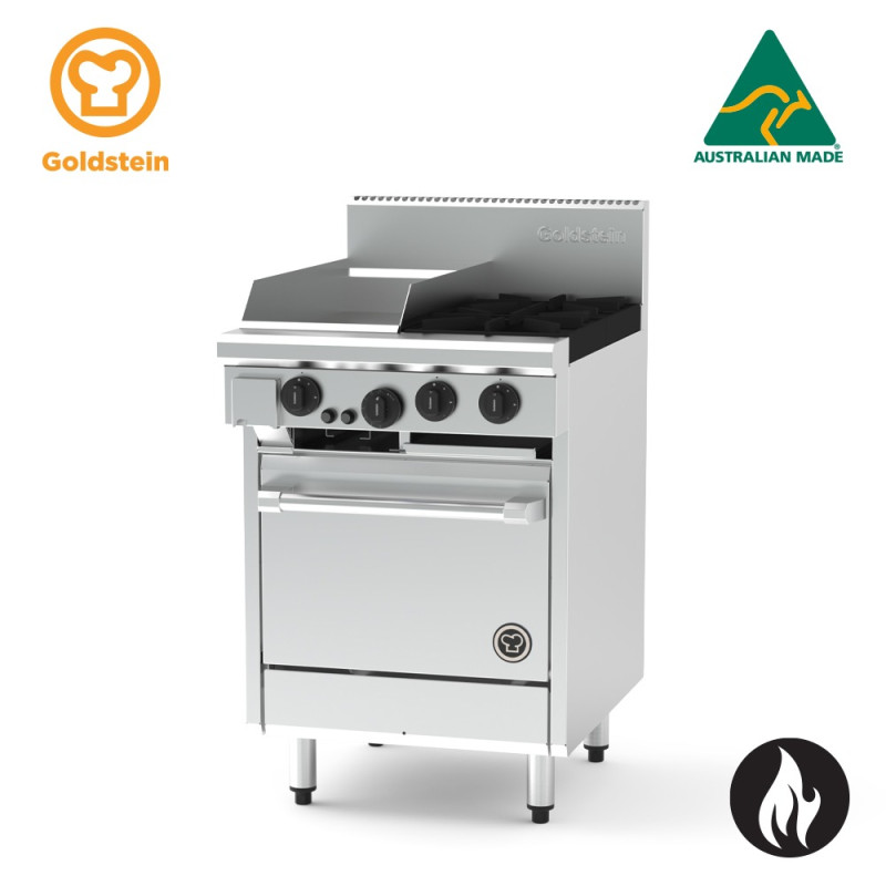 Goldstein PF12G220FF-X 2 burners Range 305mm Hotplate and Fan Forced Oven