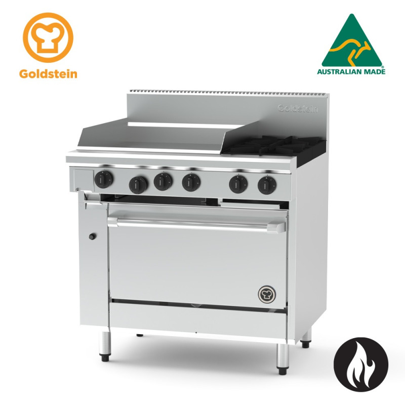 Goldstein PFC24G228-X 2 burners Range 600mm Hotplate and Convection Oven