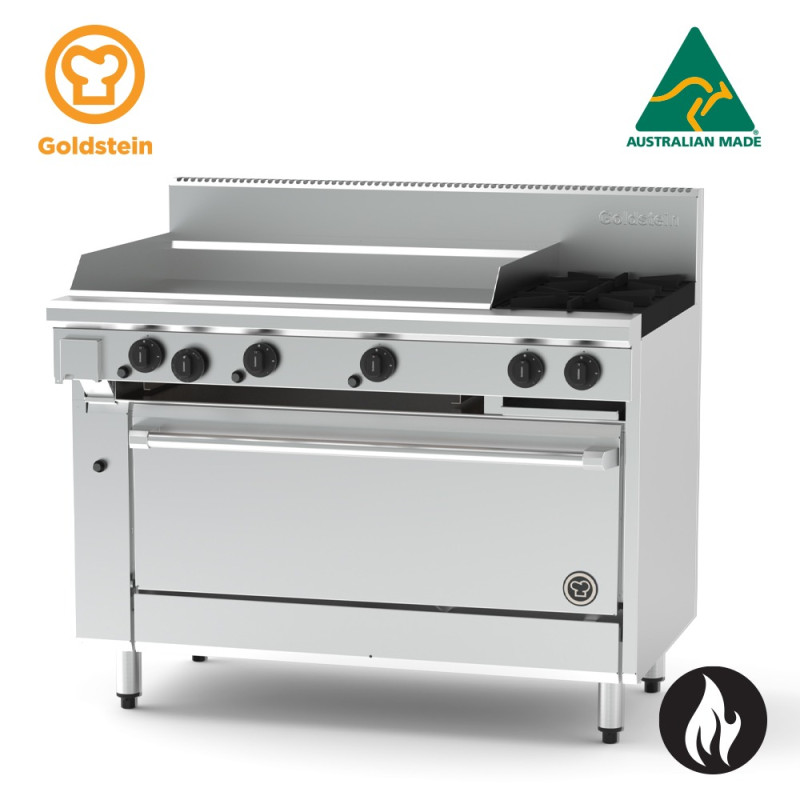 Goldstein PF36G240E-X 2 Burner Range 900mm Hotplate and Electric Oven