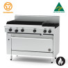 Goldstein PF36Q240-X 2 Burner Range 900mm Char Grill and Oven under