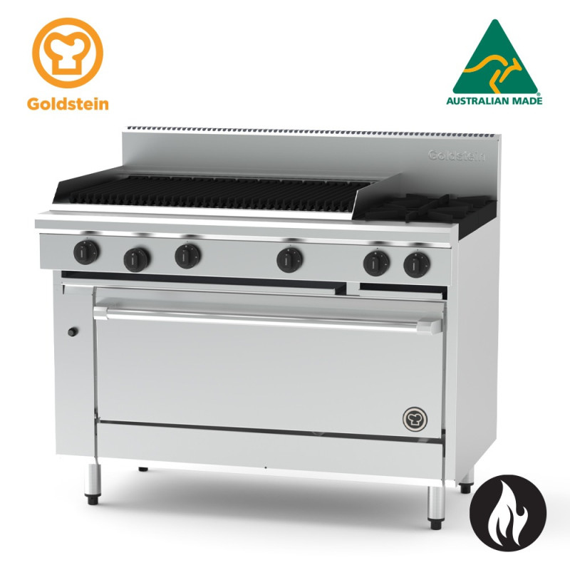 Goldstein PF36Q240EFF-X 2 Burner Range 900mm Char Grill and Fan Forced Electric Oven
