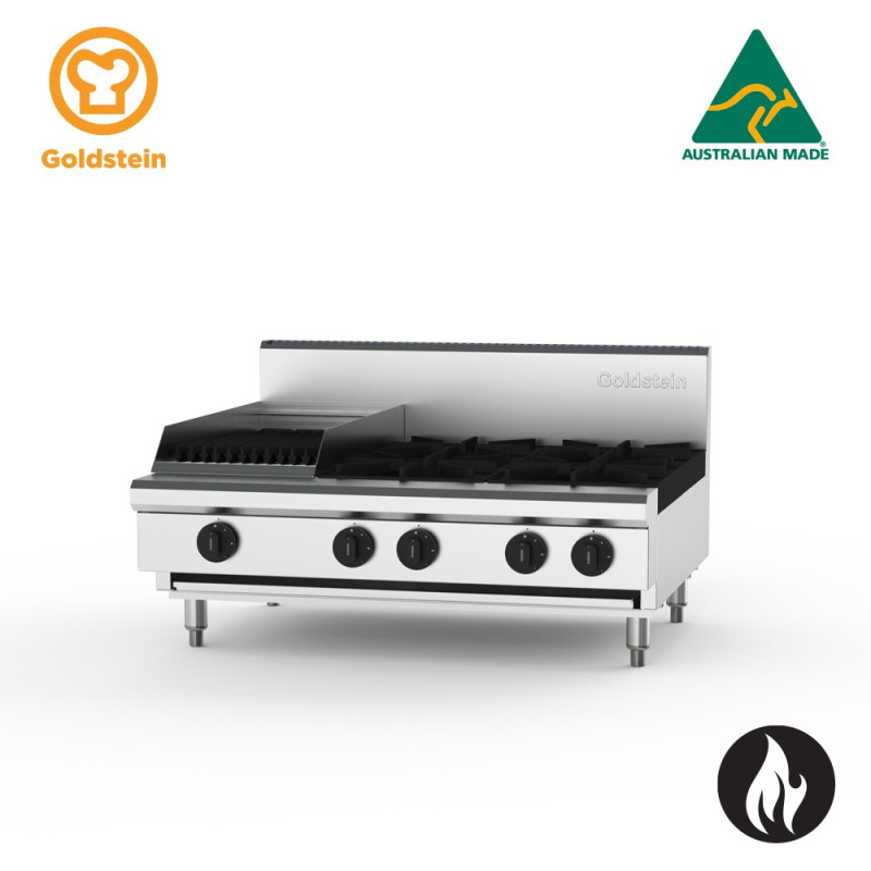 Goldstein PFB12Q4-X 4 burner Cook top 300mm Char Grill