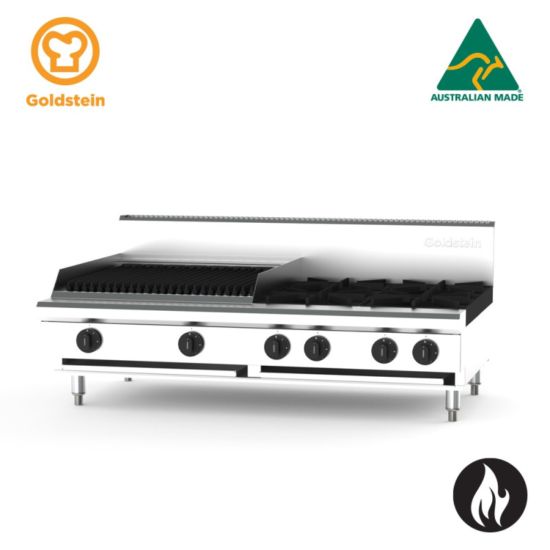 Goldstein PFB24Q4-X 4 burner Cook top 600mm Char Grill