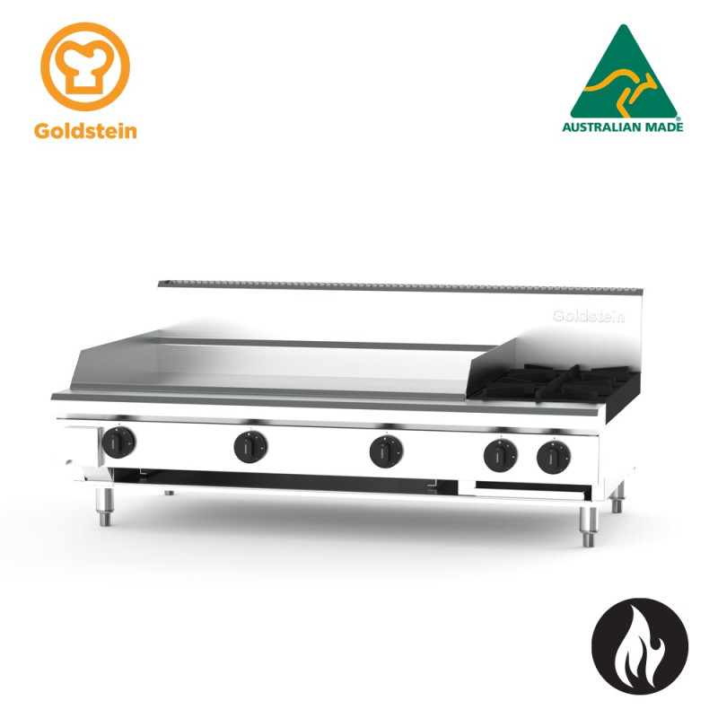 Goldstein PFB36G2-X 2 burner Cook top 900mm Griddle Hotplate