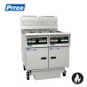 Pitco SSH55C-2/FD 2 Bank Gas 2 Basket Deep Fryer with Computer Controls and Filter Drawer System