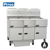 Pitco SG18-3/FD 3 Bank Gas 3 Basket Deep Fryer with Filter Drawer System