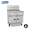Pitco SSH55T-FD/FF Split Pan Double Basket Gas Deep Fryer 2 x 11lt with Filter Drawer System