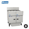 Pitco SE14T-FD/FF Split Pan Electric 2 Basket Deep Fryer with Filter Drawer System 22lt