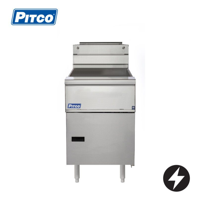 Pitco SE18-FR Single Pan Electric 3 Basket Deep Fryer with Filter Ready System 38lt