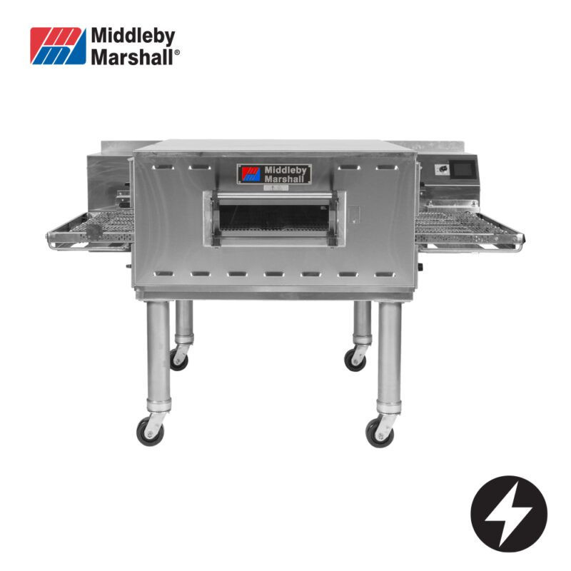 Middleby Marshall PS638EV WOW Ventless 26 inch Electric Conveyor Pizza Oven with Stand