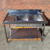 Used Dishwasher Inlet Double Sink 1350mm Wide - ST25UK249