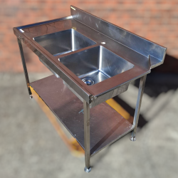 Used Dishwasher Inlet Double Sink 1350mm Wide - ST25UK249