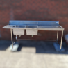 Used 2.2m Stainless Steel Dishwasher Inlet Bench - ST25UK279A