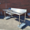 Used 2.2m Stainless Steel Dishwasher Inlet Bench - ST25UK279A