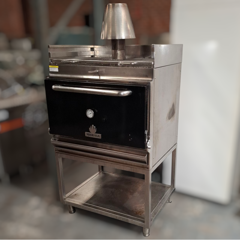 Used Mibrasa HMB-110 Solid Fuel Charcoal Oven With 2 Shelves and Heating Rack - ST25UK272