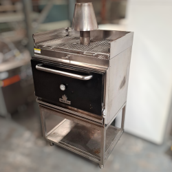 Used Mibrasa HMB-110 Solid Fuel Charcoal Oven With 2 Shelves and Heating Rack - ST25UK272