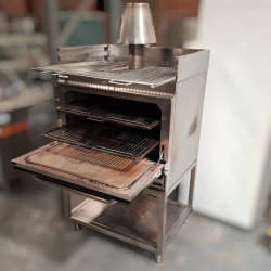 Used Mibrasa HMB-110 Solid Fuel Charcoal Oven With 2 Shelves and Heating Rack - ST25UK272
