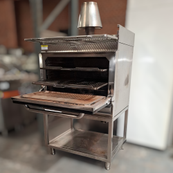 Used Mibrasa HMB-110 Solid Fuel Charcoal Oven With 2 Shelves and Heating Rack - ST25UK272