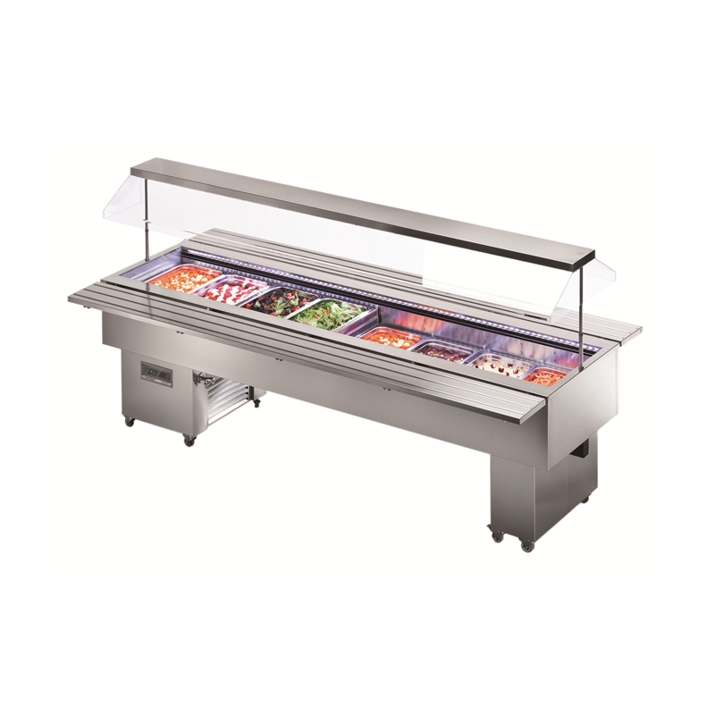 TECFRIGO Mobile Salad Bar - ISOLA 4 VT INOX - ISO4INOXR290