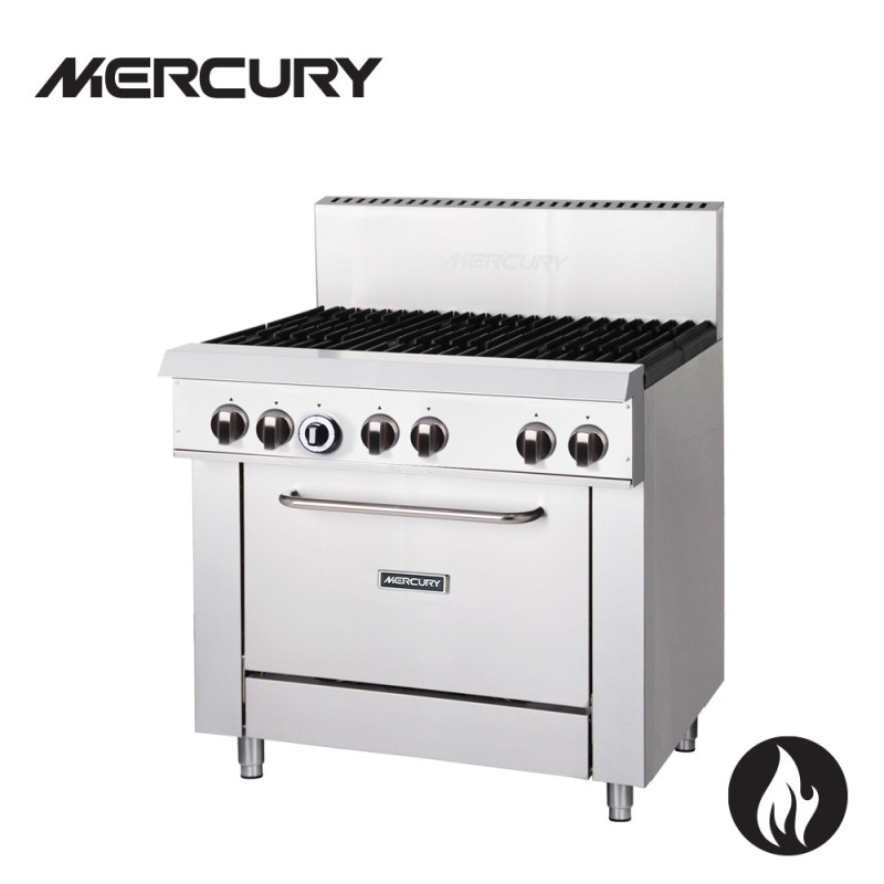Mercury M36S-6F 6 Burner Range with Oven