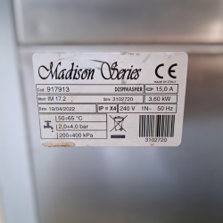 Used Norris Maddison IM17 Undercounter Glasswasher - ST25UK332