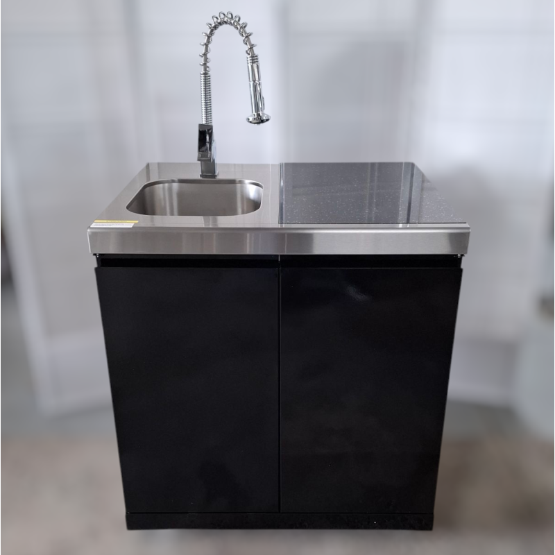 Never Used Gasmate BQ1091BL Galaxy Black Sink Bin And Storage - ST25UK319