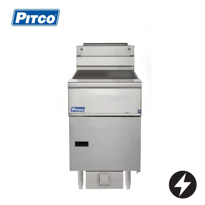 Pitco SE18-FD Single Pan Electric 3 Basket Deep Fryer with Filter Drawer System 38lt