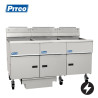 Pitco SE18-3/FD 3 Bank Electric Deep Fryer with Filter Drawer System 38lt