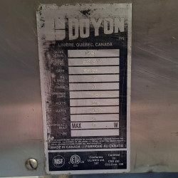 Used Doyon FPR2 Rotating 2 Level Pizza Oven with Display Window - ST25UK375