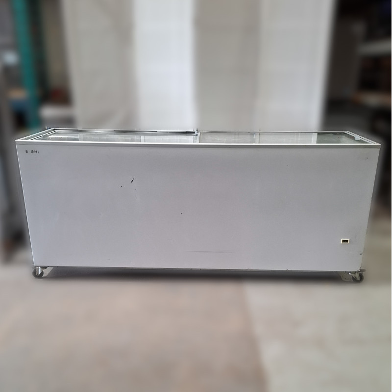 Used Bromic CF0700FTFG-NR Display Chest Freezer 670L Flat Glass Top - ST25UK391