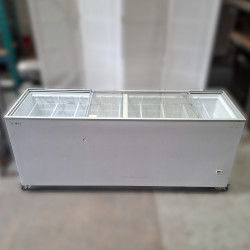 Used Bromic CF0700FTFG-NR Display Chest Freezer 670L Flat Glass Top - ST25UK391