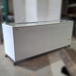 Used Bromic CF0700FTFG-NR Display Chest Freezer 670L Flat Glass Top - ST25UK391