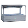 Roband SFX23RD   Square Glass Refrigerated Display Bar - Piped and Foamed only (no motor), 6 pans