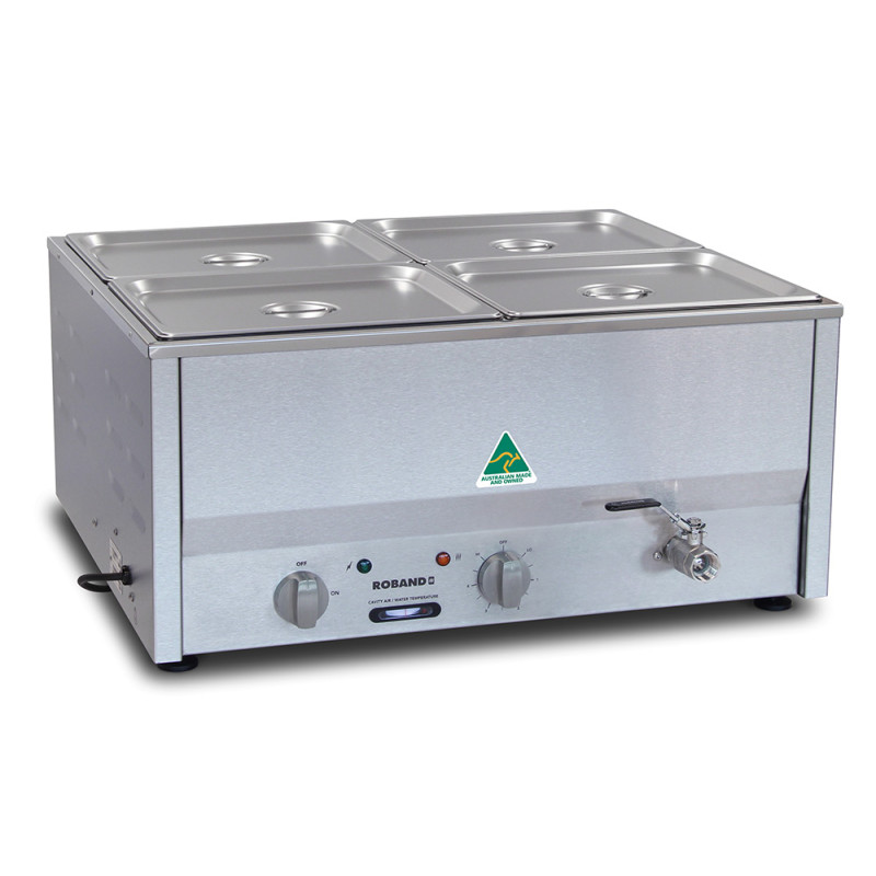 Roband BM4A Counter Top Bain Marie 4 x 1/2 size 100mm pans