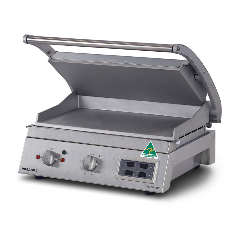 Roband GSA810SE Grill Station Electronic Timer, 8 slice, smooth plates, 10 Amp