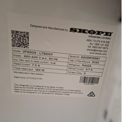 Ex-Display Skope VF650X Glass Door Display Freezer - ST25UK400