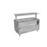 Culinaire Mobile Refrigerated Island Buffet Stainless Steel Top & Panels - CR.IBSS.CWCF.U.GSB.4