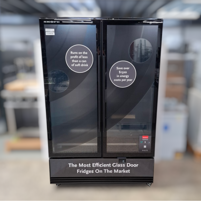 Ex-Display Skope BME1200N-A 2 Glass Door Display Fridge - ST25NK366