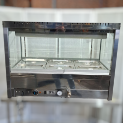 Used Roband S23RD Square Glass Hot Food Display Bar with Roller Doors - ST25UK416