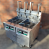 Used Pitco SSH75C-FD/FF 2 Bank Gas Deep Fryer with Filtration, Computer Controls and Automatic Basket Lift - ST25UK384