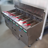 Used Pitco SELV14-4 Electric 4 Bank Deep Fryer with Filter Drawer System - ST25UK237
