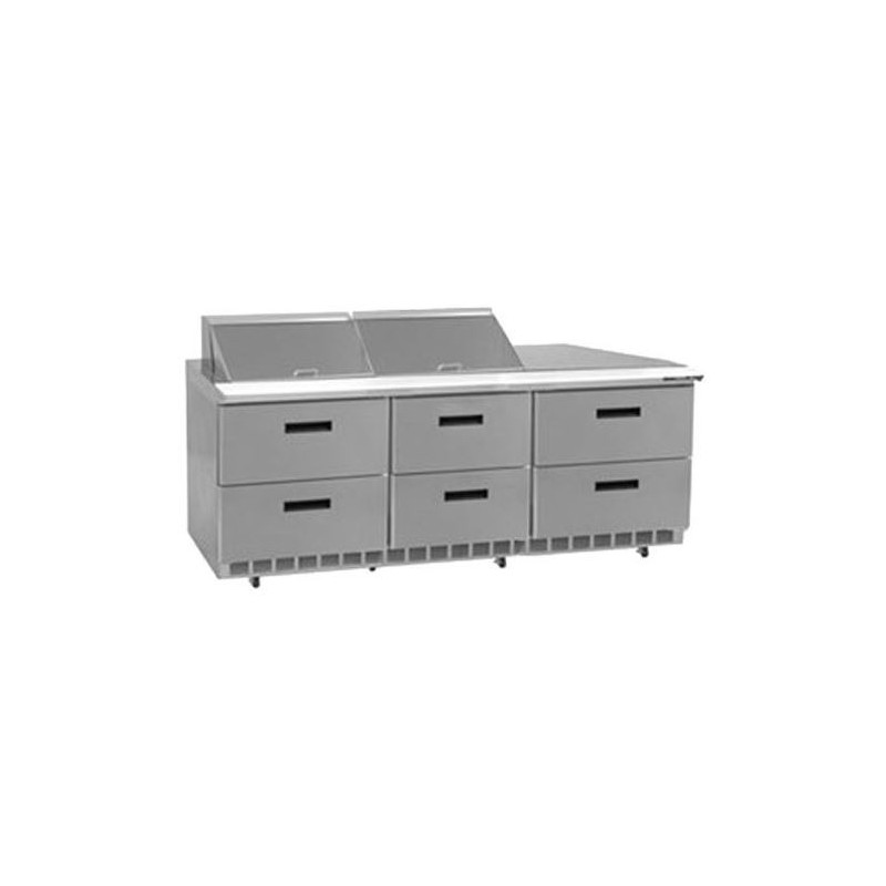 FRESH REFRIGERATION MEGATOP SANDWICH PREP TABLE ( DRAWER ) - FMU-72-D6