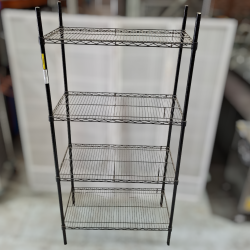 Used Wire Mesh Cool Room Shelving Black Epoxy Coated- ST25UK412