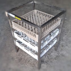 Used Stainless Steel Underbench Dishwashers Racks Holder - ST26UK015