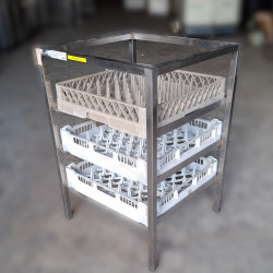 Used Stainless Steel Underbench Dishwashers Racks Holder - ST26UK015