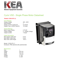 Cyclo CVSD-075-11 (IP66) - Single Phase Variable Motor Speed Controller IP66-rated