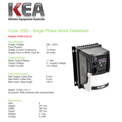 Cyclo CVSD-110-11  Single Phase Variable Motor Speed Controller - IP66-rated