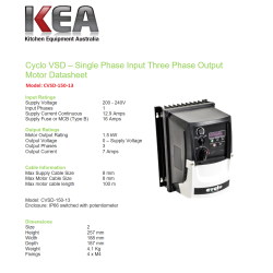 Cyclo CVSD-150-13 - Phase Converting Variable Fan Motor Speed Controller