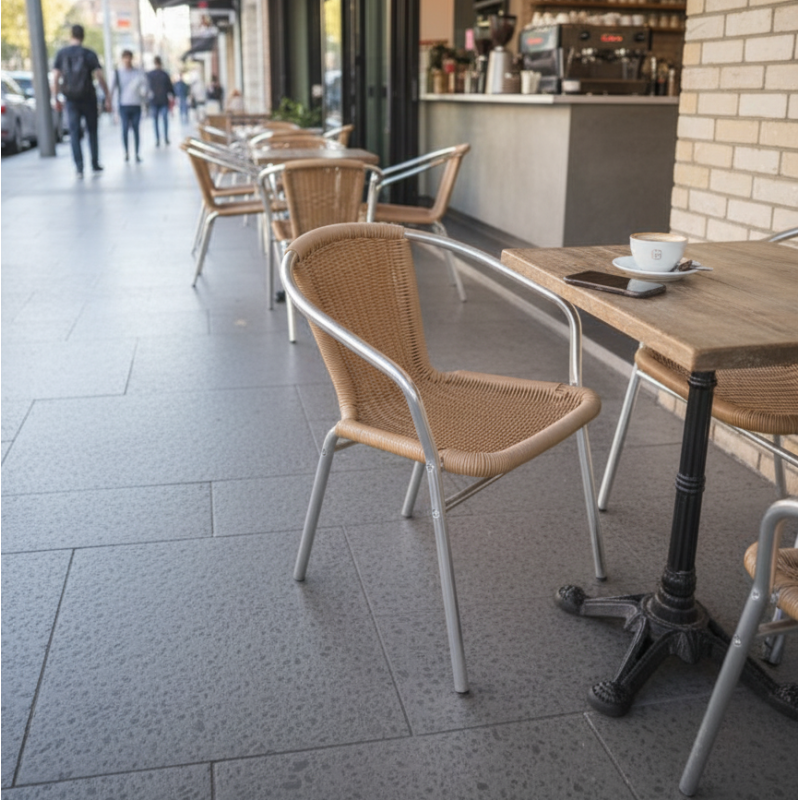 Used Wicker Aluminium Restaurant Chair - ST26UK037