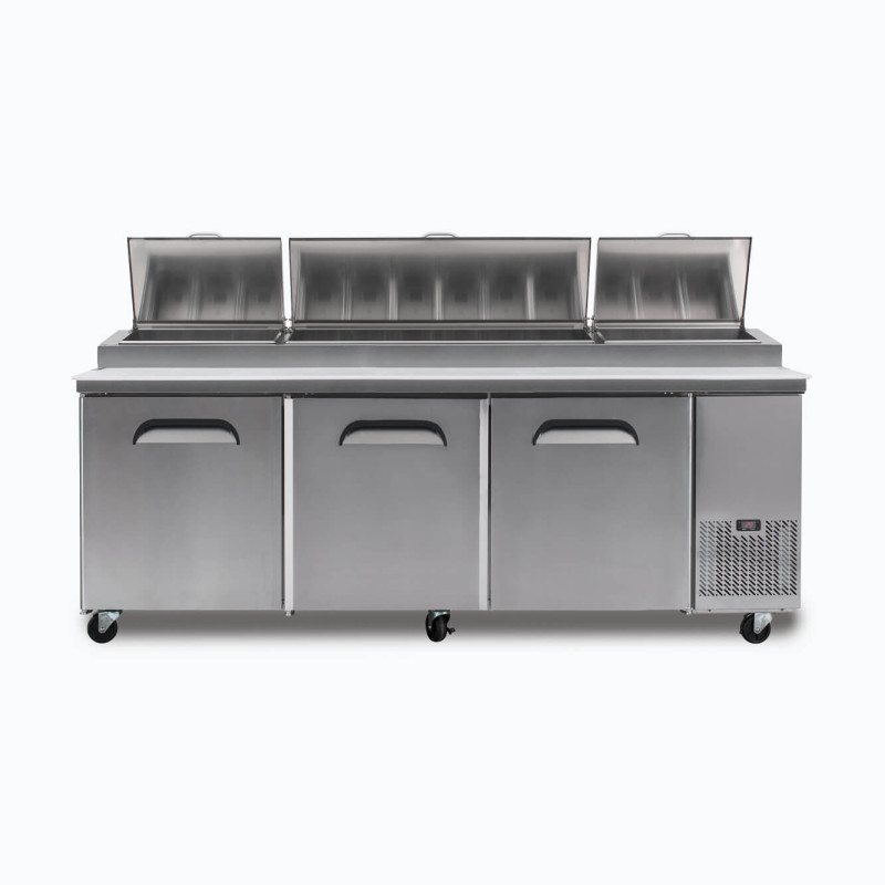 Bromic PP2370 Pizza Prep Fridge - 3 Doors - 2370mm - 12 Pans